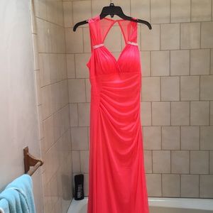 Hot pink dress with some jewels!